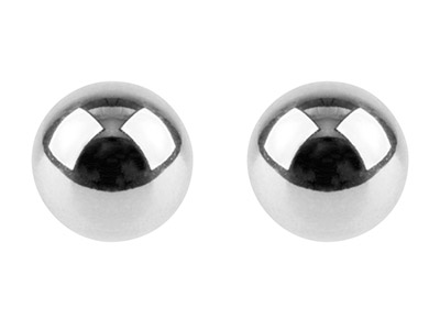 Orecchini A Sfera Da 5 Mm, Argento 925