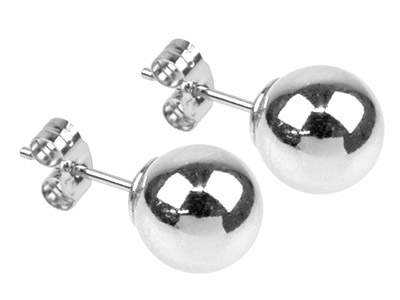 Orecchini A Sfera Da 5 Mm, Argento 925 - Immagine Standard - 2