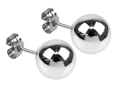 Orecchini A Sfera Da 6 Mm, Argento 925 - Immagine Standard - 2