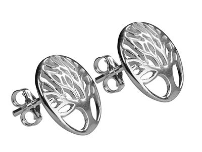 Orecchini Albero Della Vita 12,5mm,argento 925 - Immagine Standard - 2