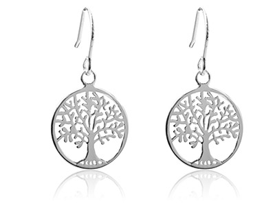 Orecchini Albero Della Vita 15mm, Argento 925