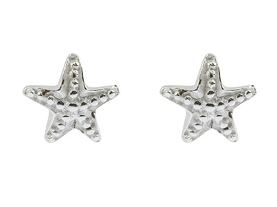 Orecchini A Forma Di Stella Marina,argento 925