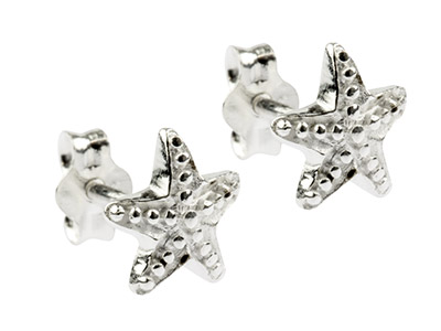 Orecchini A Forma Di Stella Marina,argento 925 - Immagine Standard - 2