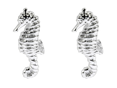 Orecchini Cavalluccio Marino, Argento 925