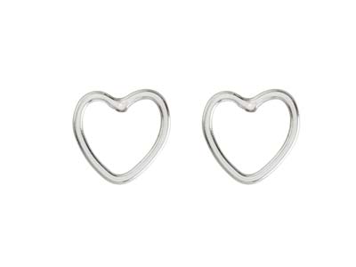 Orecchini A Cuore 4,4 Mm, Argento 925 - Immagine Standard - 1