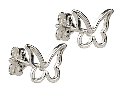 Orecchini A Farfalla, Argento 925 - Immagine Standard - 2