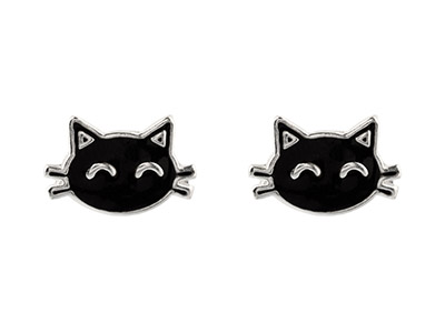 Orecchini-Gatto,-Argento-925-------La...