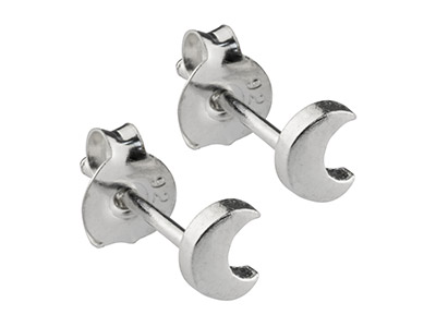 Orecchini A Mezzaluna, Argento 925 - Immagine Standard - 2