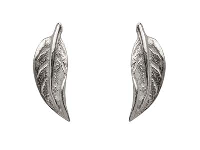 Orecchini Foglia 10 Mm, Argento 925