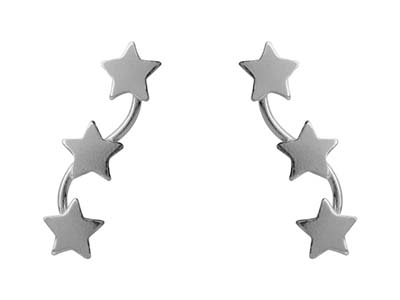 Orecchini Stelle Su Filo, Argento 925
