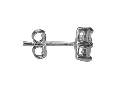 Orecchini Triangolo 3 Zirconia, Argento 925 - Immagine Standard - 3