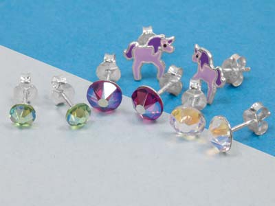St Sil Fuschia Shimmer Earrings - Immagine Standard - 3