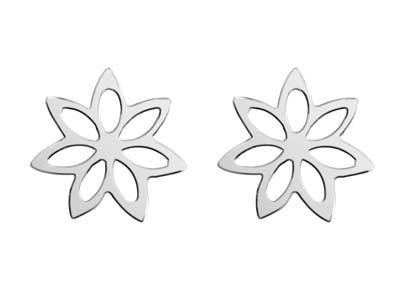 Orecchini A Forma Di Fiore, Argento925