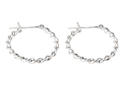 Creoli Intrecciati 24,5 Mm, Argento925