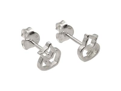 Orecchini Silhouette Gatto, Argento925, Paio - Immagine Standard - 2
