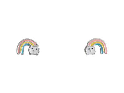 Orecchini Arcobaleno, Argento Laccato 925