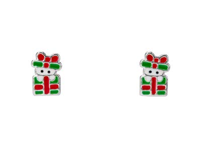 Orecchini Regalo Di Natale, Argento925 Laccato - Immagine Standard - 1