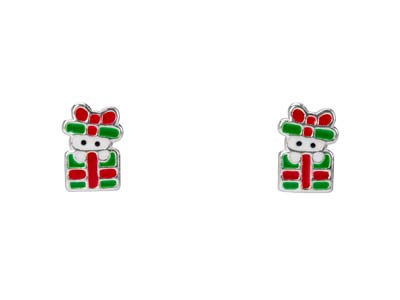 St Sil Christmas Present Design Stud E/rings - Immagine Standard - 1