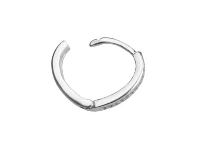 St Sil Teardrop With Cz Hoop Design E/rings - Immagine Standard - 3