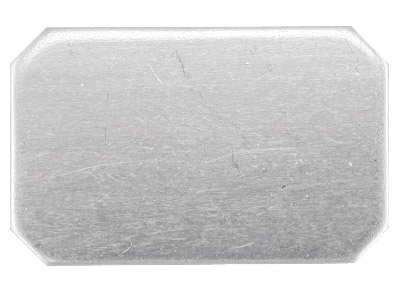 Flan Rettangolare Vuoto 17 X 11 MM Con Angoli Tagliati, Argento 925 Ricotto Argento 925, 100% Argento Riciclato - Immagine Standard - 1
