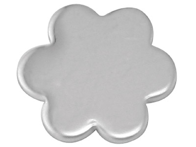 Confezione Da 20 Unità Di Fiori Semilavorati A 6 Petali Interamente Temprati, A45, 0,8 Mm, 9,3 Mm, Argento 925, 100% Argento Riciclato - Immagine Standard - 1