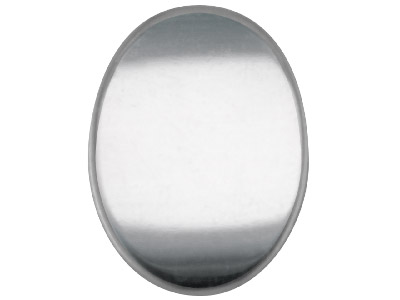 Semilavorato Ovale Molto Morbido, Kc8211, 1 Mm, 20,4 X 15,3 Mm, Argento 925, 100 Argento Riciclato