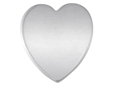 Confezione Da 20 Semilavorati Di Forma Solida A Cuore Interamente Temprati, F12, 0,8 Mm, 14,6 X 12,8 Mm, Argento 925 - Immagine Standard - 1